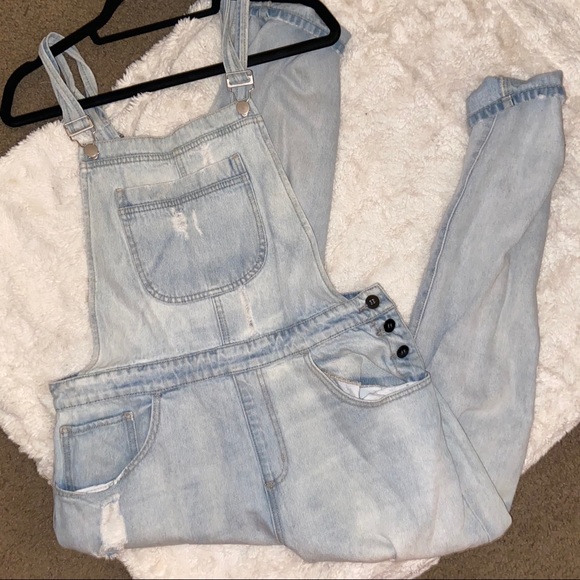 FOREVER 21 Distressed overalls (customized) - Picture 4 of 4